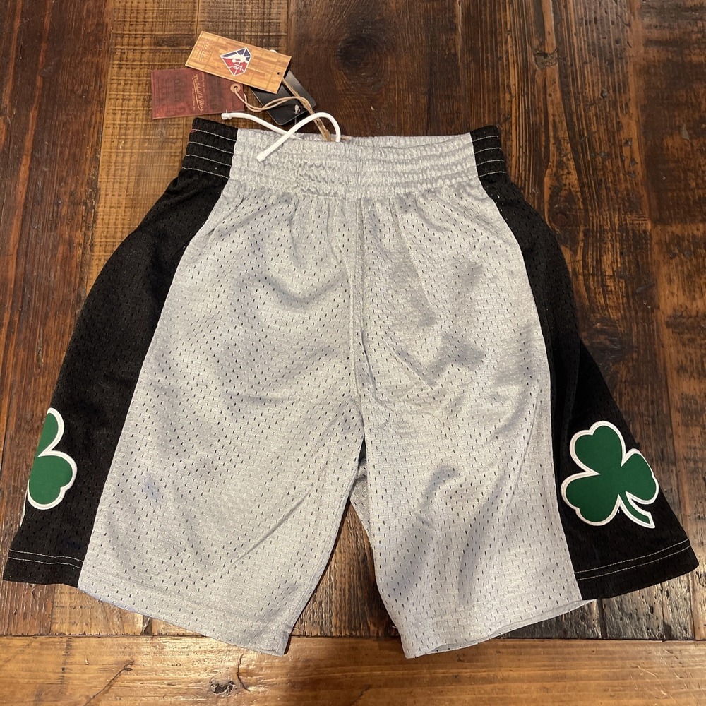 Mitchell And Ness Boston Celtics 75th Anniversary Silver Clover‎ Shorts Size Sm